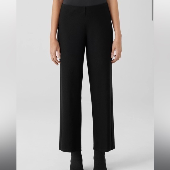 Eileen Fischer Black Wide Leg Pants. Size Xl
